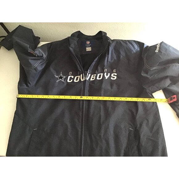 REEBOK- MENS BLUE LIGHT WEIGHT ZIP-UP CLOSURE POCKETS WINDBREAK JACKET SIZE XL - Picture 5 of 7